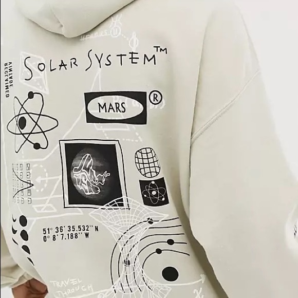 Reclaimed Vintage Scribble Hoodie - Picture 3 of 9